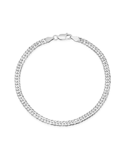 Kylie Harper Metallic 8.5 Italian Miami Cuban Double Curb Chain Bracelet for men