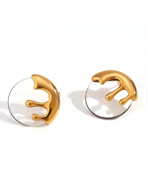Olivia Le Metallic Drip Disco Earrings