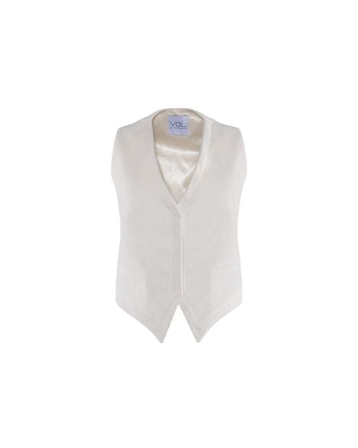 Vestiaire d'un Oiseau Libre White Corduroy Vest