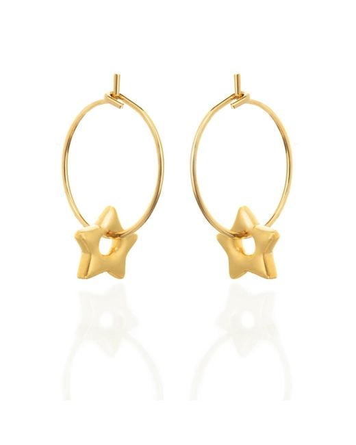 C.J.M Metallic Through Star Hoops