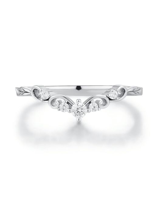 Azura Jewelry New York White Crest Band Vermeil