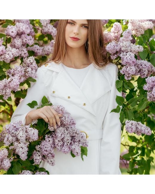 RainSisters Gray Water Resistant Trench Coat: Heavenly