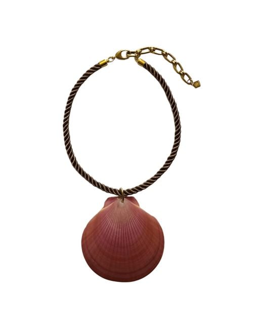 Sccollection Red Zoe Shell & Cord Choker