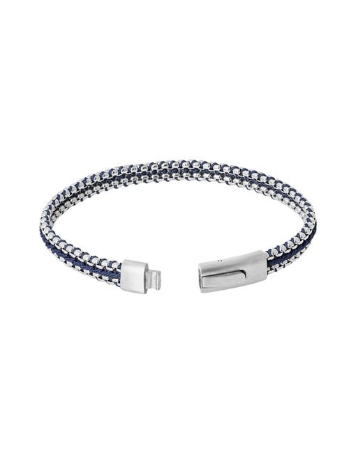 Tateossian Blue Tris Button Bracelet for men