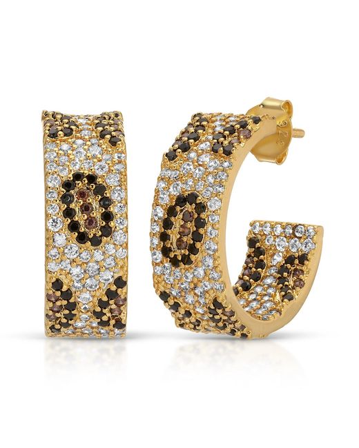 Native Gem Metallic Maneater Leopard Hoops