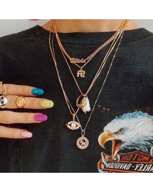 Maya Brenner Metallic Zodiac Necklace