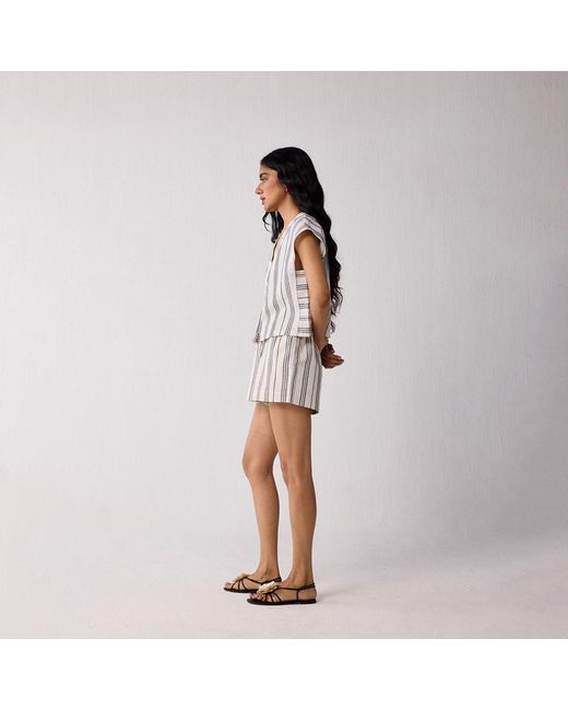 REISTOR White Regular Drawstring Shorts