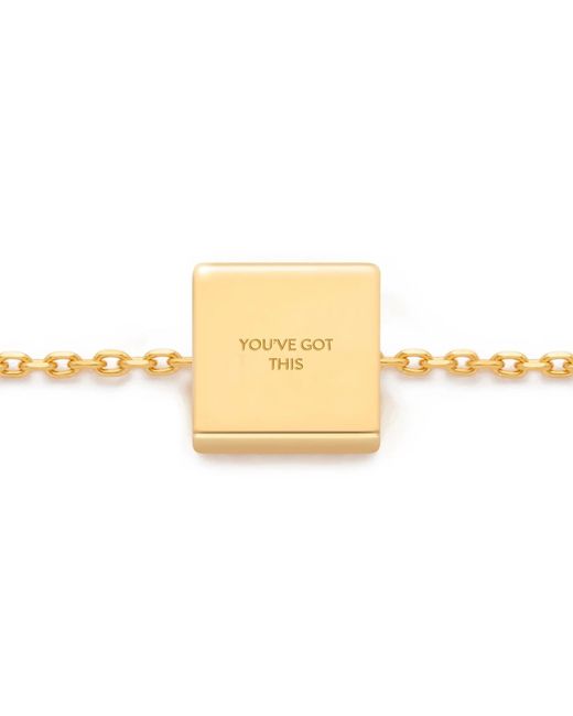 Kouree Metallic 'You'Ve Got This' Necklace Pendant Charm