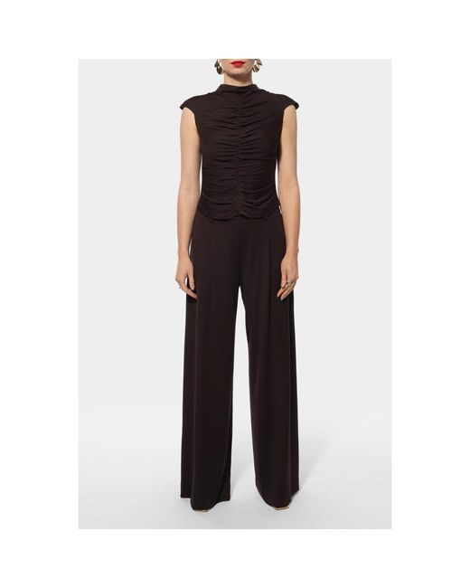 AGGI by HALEWSKI Black Rita Dark Chocolate Blouse
