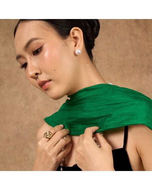 Silk and Bears Green Emerald Silk Scarf – Hand-Dyed Mulberry Silk Shawl, Wedding & Evening Wrap