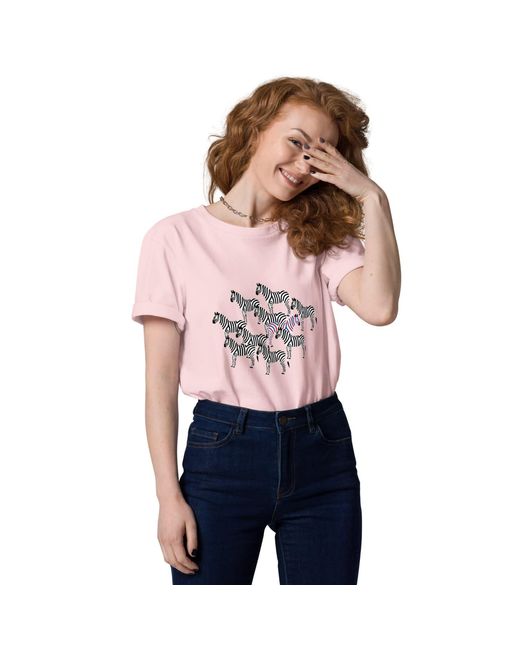 Anchor and Crew Pink Cotton Zebra Where's William Going? Organic Cotton T-Shirt