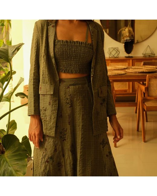 Em & Shi Green Blazer Skirt