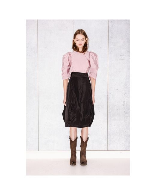 Bianca Popp Black Wrapped Skirt