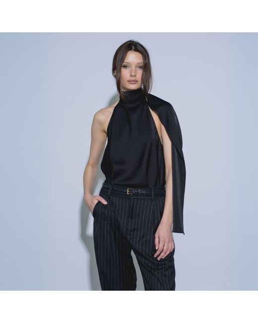 Centre Piece Black Eden Scarf Top