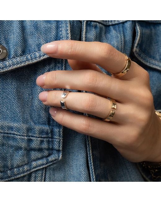 Kate Koel Gray Open Bold Stacking Ring