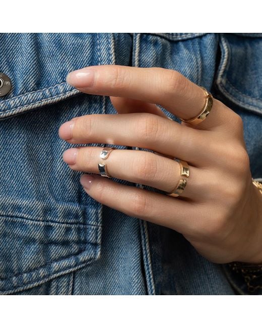 Kate Koel Gray Open Bold Stacking Ring