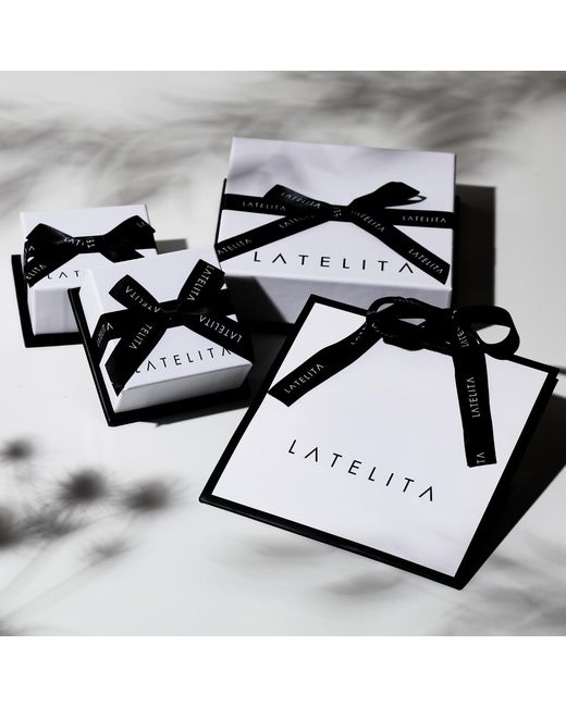 Latelita London Metallic Beatrice Oval Gemstone Drop Earrings Citrine Hydro