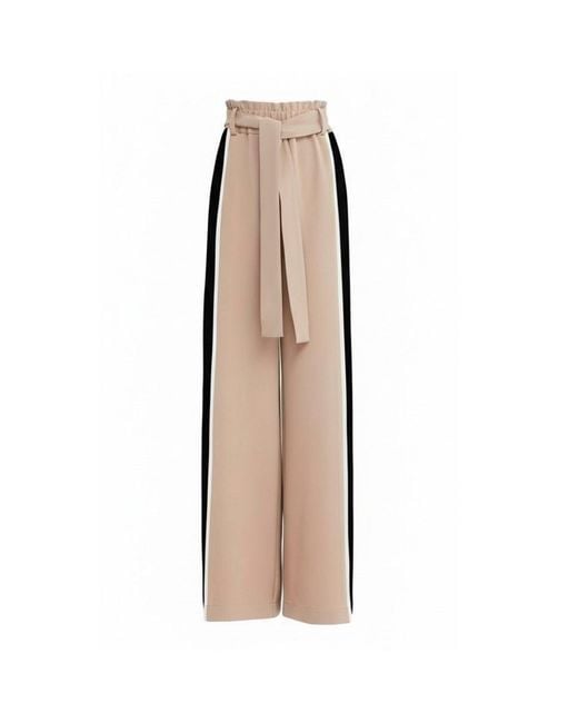Julia Allert Natural Neutrals Belted High Waist Wide Leg Pants –
