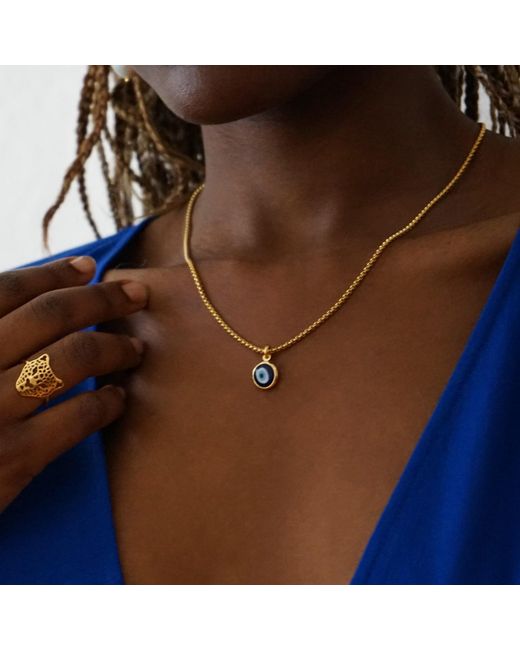 Smilla Brav Blue Evil Eye Necklace Istanbul