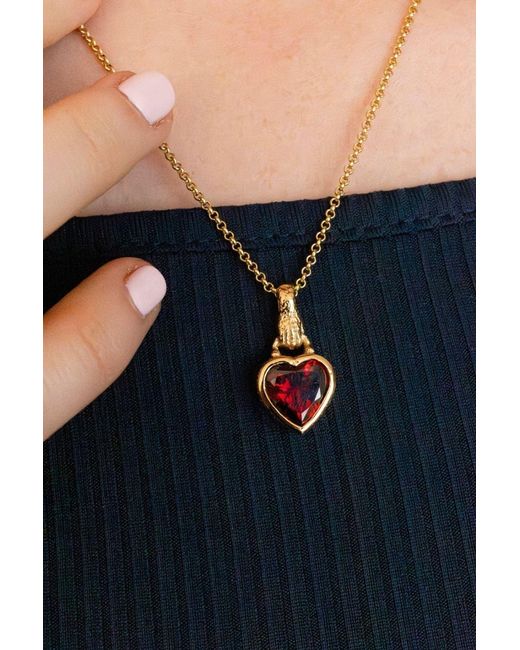 Claire Hill Designs Metallic Garnet Heart
