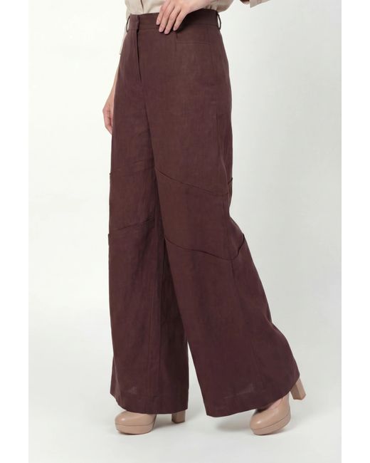 Muda Clothing Fz Llc Brown Emara Linen Pant