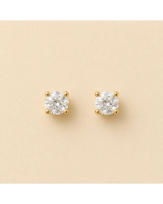 Lily Flo Jewellery Metallic Diamond Claw Set Earrings