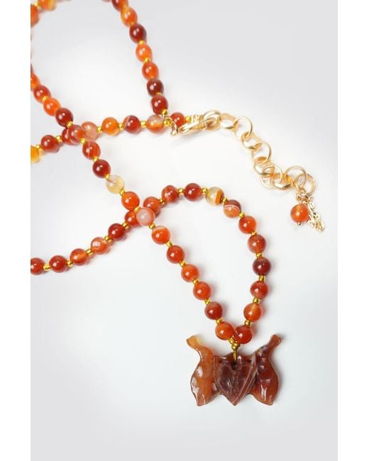 Natalia Petruch Red Mystic Rabbit Necklace