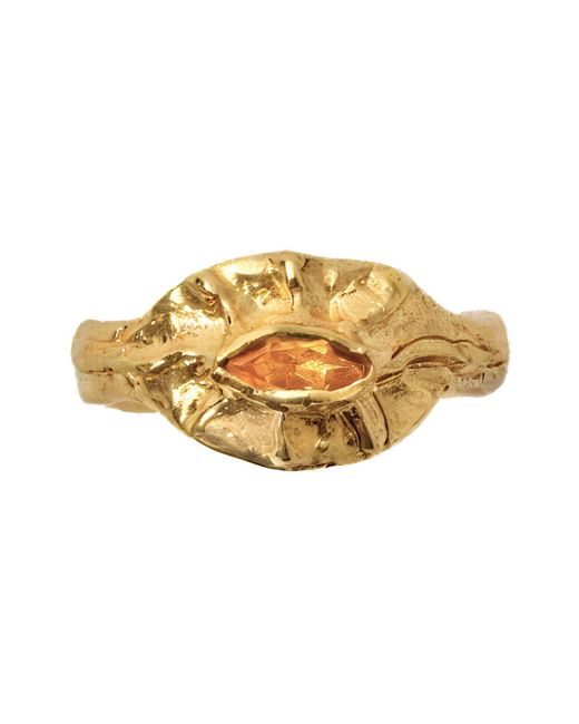 ASSUWA Metallic Eye Of Ra Citrine Ring