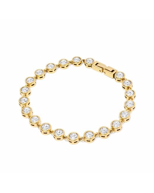 Nialaya Metallic Round Gem Link Bracelet