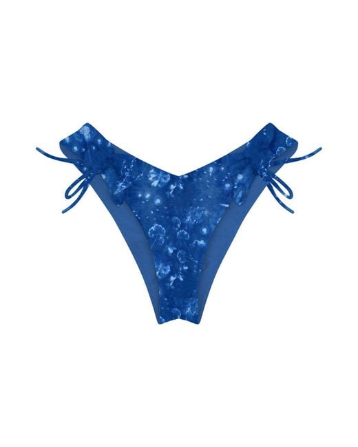Blackbough Swim Blue Sophia Ruched Cheeky Bottoms Cyanotype