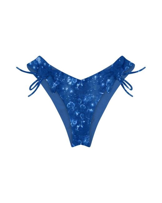 Blackbough Swim Blue Sophia Ruched Cheeky Bottoms Cyanotype