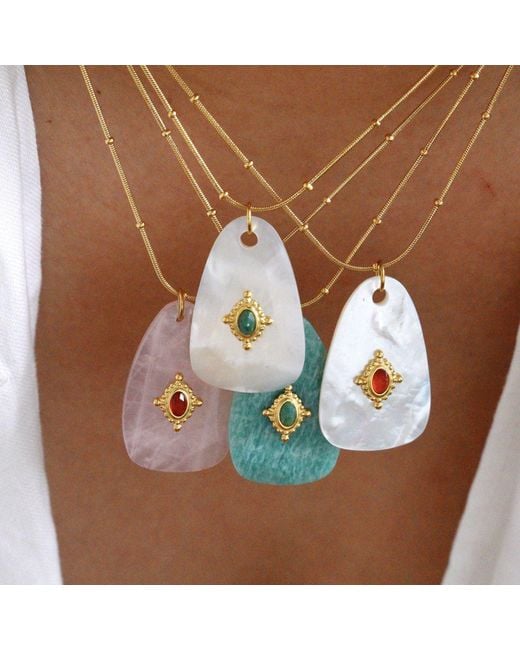 Ormiro Blue Elements Gemstone Talisman Necklace
