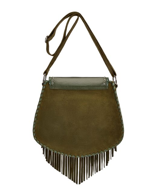 Jodi Lee Green Akaroa Feather Rose Bag Antique