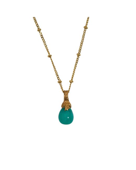 Claire Hill Designs Metallic Amazonite Lichen Pendant Necklace