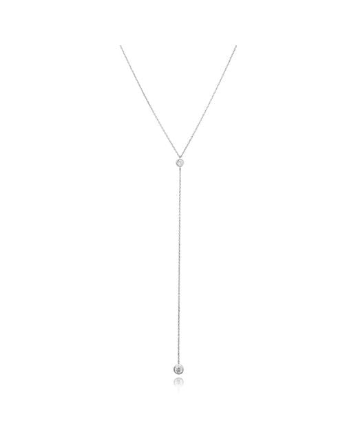 Decolet the label White Lunar Lariat Drop Necklace
