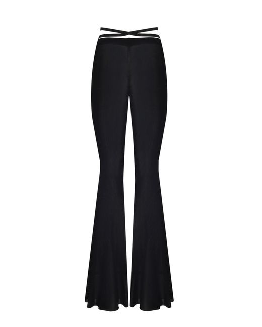 No'design Blue Sheer Spanish Flared Pants