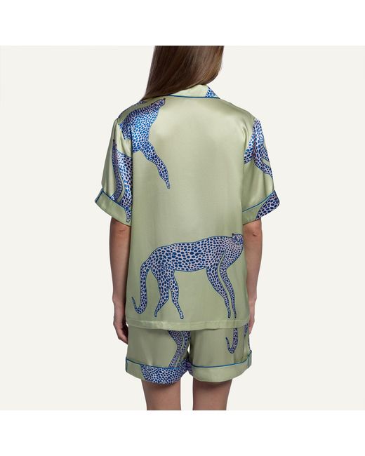 Piola Blue Silk Short Pyjama Set