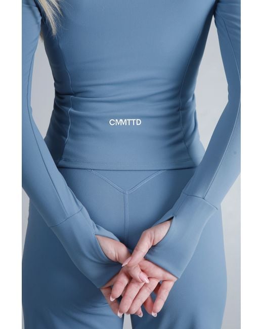 Cmmttd Blue Soft Form Zip-Up Jacket
