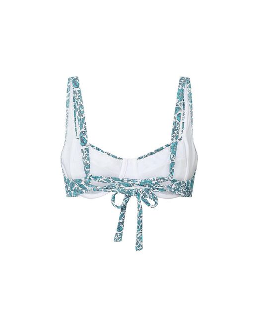 Aqva Swimwear Blue Print Turqueta Bikini Top