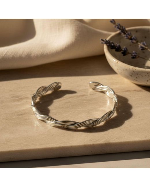 Anatoliacraft Metallic Twisted Infinity-Plated Copper Open Cuff Bracelet