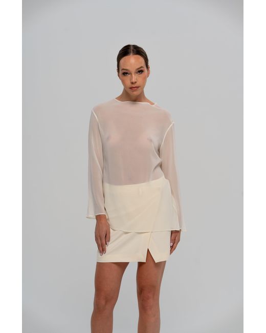The Ethos Studio White Ana Blouse