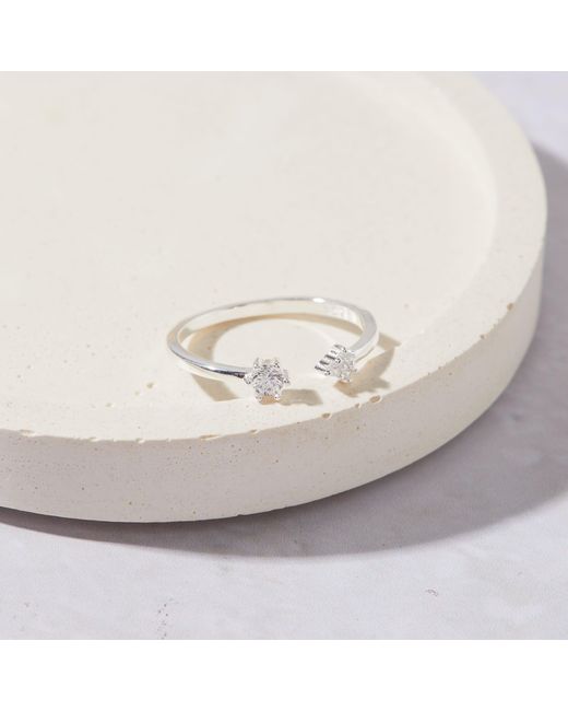 Esterah White Open Adjustable Ring