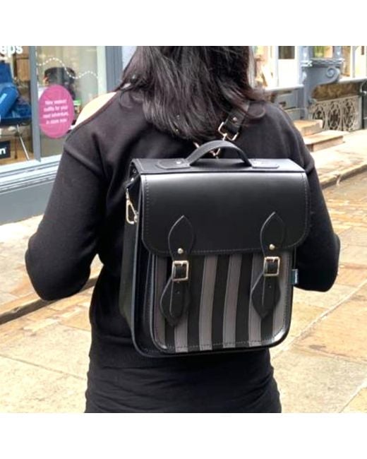 Zatchels Black Handmade Leather City Backpack