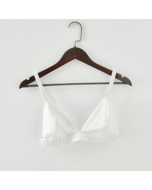 Soft Strokes Silk White Classic Pure Silk Bralette