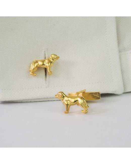 Simon Kemp Jewellers Yellow Golden Labrador Cufflinks for men