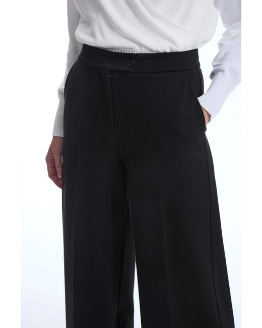 James Lakeland Black Wide Leg Trousers