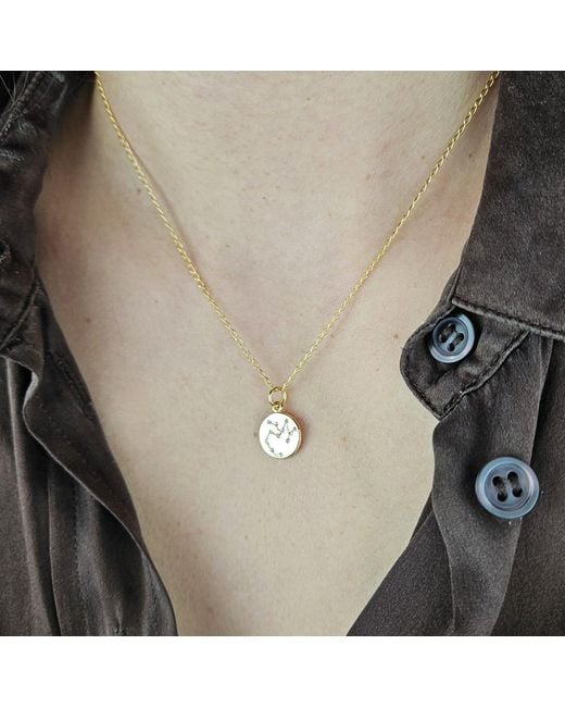 Harfi Metallic Sagittarius Plated Constellation Star Map Pendant Charm Necklace