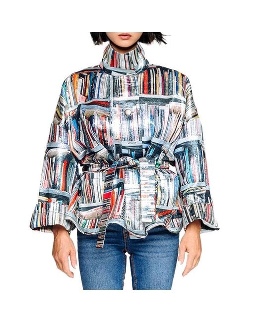 Maxjenny Blue Square Boxy Jacket