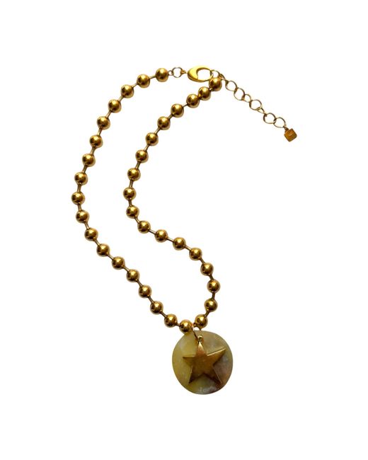 Sccollection Metallic Levi Star & Shell Necklace