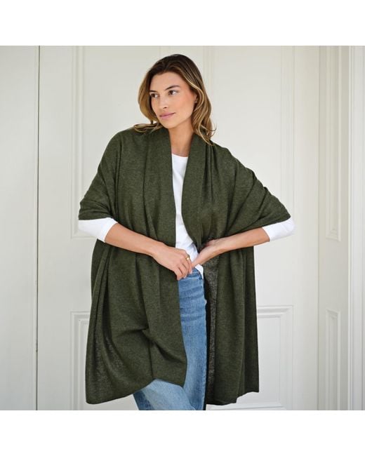 Cove Green Lola Cashmere Travel Wrap